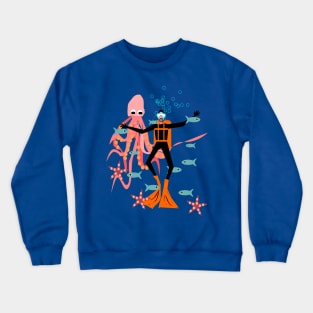 Scuba Diver, in an underwater playground! Crewneck Sweatshirt